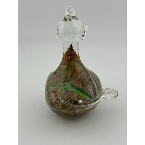 Mtarfa Artisans Centre Valletta Malta Hand Blown Glass Cat Figurine Swirl - Picture 3 of 10